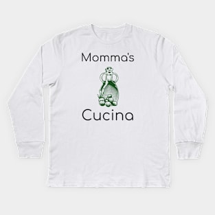 Momma's Cucina Olive Design Kids Long Sleeve T-Shirt